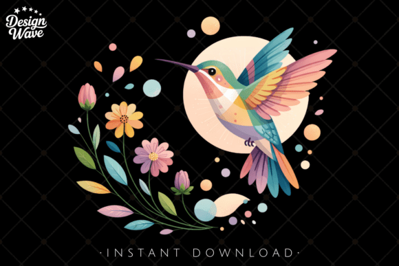 Download Boho Nature Illustration Hummingbird PNG - Bird png Collection