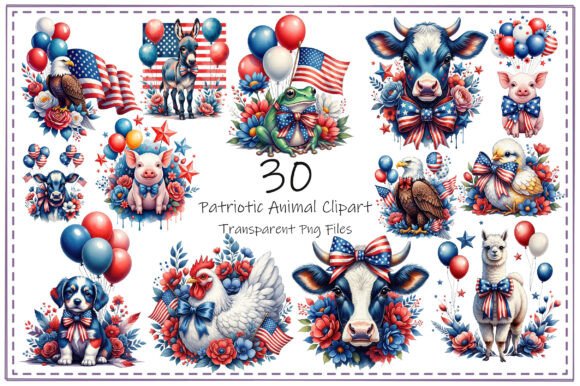 Download Patriotic Animal Clipart Bundle - Clipart bundle Collection