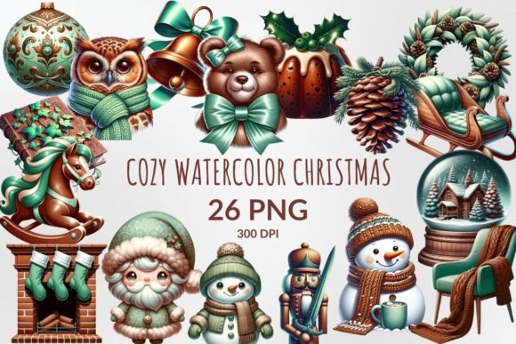 Download Cozy Watercolor Christmas Sublimation - Premium Bundle