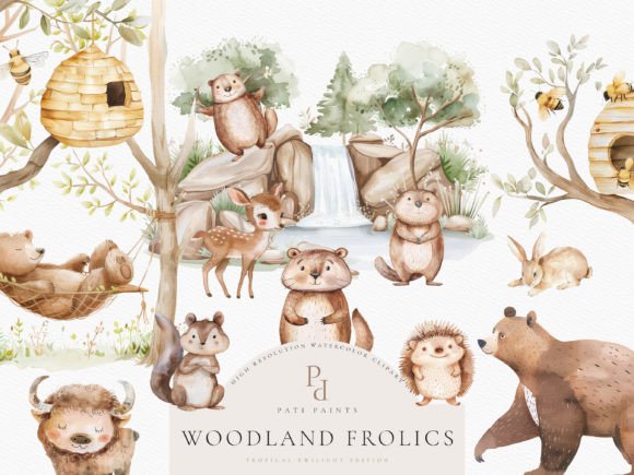 Download Cute Woodland Animal Clipart Bundle - Clipart bundle Collection